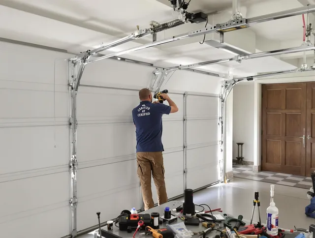 Deerfield Beach Garage Door Repair certified technician performing precision garage door repair in Deerfield Beach