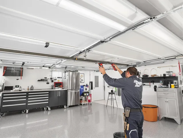 Overhead garage door repair service by Deerfield Beach Garage Door Repair in Deerfield Beach